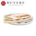 中古 カルティエ リング・指輪 トリニティ スモール 49 K18 約4.5g イエローゴールド ピンクゴールド ホワイトゴールド スリーカラー レディース 女性