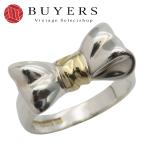 中古 ティファニー リング・指輪 リボン シルバー925 K18YG 約4.4g シルバー イエローゴールド コンビ アクセサリー レディース 女性