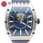 中古 ロベルトカバリ 腕時計 RV1G248P0021 ステンレススチール レザー ラバー シルバー ネイビー 文字盤ネイビー by FRANCK MULLER メンズ 男性