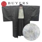  б/у перо тканый натуральный шелк темно-коричневый японский костюм . одежда японская одежда кимоно мужской мужчина 