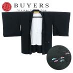 中古 羽織 化学繊維 ブラック マル�