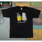 メンズ LL イナズマデリバリーTシャツ スイマー・バイザウェイ（サメ） ブラック ヘミングウェイ（ブタ）キャラクターTシャツ