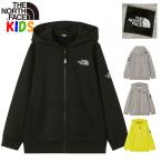 ザ・ノース・フェイス キッズ パーカー 100-150cm North Face スクエアロゴフルジップ 速乾消臭 簡単ファスナー 男の子用女の子用 長袖 無地 防寒 アウター