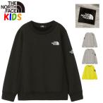  The * North * лицо Kids 100-150cm длинный рукав квадратное Logo Crew North Face спортивная фуфайка футболка мужчина девочка дошкольный класс . ученик начальной школы модный бренд 