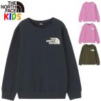  The * North * лицо Kids 100-150cm длинный рукав передний вид Crew North Face толстый обратная сторона ворсистый органический хлопок использование спортивная фуфайка футболка мужчина девочка 