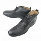 80s-90s? Vintage * John ro автомобиль /JOHN ROCHA*ma Kei производства закон / натуральная кожа ботинки чукка [41/26.0/ чёрный ]Vintage boots*WB15-7