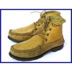 70s-80s? Vintage /USA бахрома мокасины ботинки [ размер 7] желтый Brown Vibram Depose Montagna Bloc/ редкий Vibram подошва *4X30