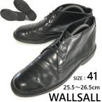  wall подошва /WALLSALL* натуральная кожа / Goodyear производства закон / ботинки чукка [41/25.5-26.0-26.5/ чёрный ] бизнес обувь /Leather/shoes/boots*bA-057