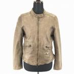 ジャーナルスタンダード★羊革/シープレザーライダースジャケット【Women's size-M/茶】シングル/ジップポケット/relume◆BA913L