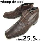 whoop-de-doo/ обруч tidu* натуральная кожа ботинки чукка [size25.5/ чай ] шнур нет туфли без застежки модель / бизнес / платье обувь /Leather/boots*bC-171