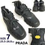 PRADA/ Prada * Vibram подошва / походная обувь / - ikatto спортивные туфли / короткие сапоги [7/25.5-26.0/black/ чёрный ]Shoes/trainers*bD082