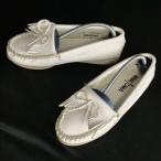 ショッピングMINNETONKA ミネトンカ/minnetonka★本革/ローファー/モカシン【5/22.0程度/白/WHITE】ビジネス/dress shoes◆C-168
