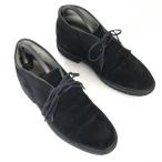  померить замена OK! Alden /Alden Cape Cod Collection*6821 замша натуральная кожа / ботинки чукка [6.5E/24.5/ чёрный ]boots/leather/dress *bG-188