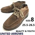B&amp;Y UNITED ARROWS/ United Arrows * замша / ботинки чукка [8/26.0/brown/ чай ] мокасины /Leather/boots/sneakers/Shoes*bJ-197