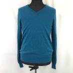 UNIQLO【ユニクロ】 カシミヤ100%/セーター【メンズM/青系/blue】長袖Ｔシャツ カットソー/Vネック/Tops/Shirt◆BJ050-g