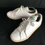 adidas STANSMITH★2009/緑/顔なし/レザースニーカー【26.5/UK8/白/white】アディダス スタンスミス/sneakers/Shoes/trainers◆bQ-522