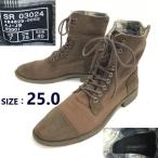 STEFANOROSSI/ стерео fano Rossi * roll верх ботинки [size:25.0/brown/ чай ] замша обработка /Boots/Shoes*bWB102-31