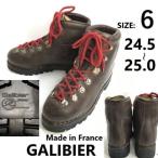 80s-90s?/ Франция производства *Galibier JANNU/Paraboot* натуральная кожа / треккинг / mountain ботинки [6/24.5-25.0/ чай ]Leather/Boots/shoes*bWB116-2