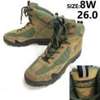 Coleman/ Coleman * высокофункциональный / походная обувь / ботинки [8W/26.0/green×beige] mountain / высокий машина /Leather/Boots/shoes*bWB118-1