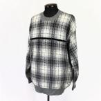ダンヒル/dunhill Sport★100％ウール/セーター【メンズL/グレー系チェック柄】デサント製/ゴルフウェア/GOLF/Tops/sweater◆cBH426