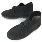 Clarks/ Clarks * замша натуральная кожа / блинчики подошва / десерт / ботинки чукка [41/6.5/25.5/ чёрный /BLACK]Shoes/boots*pWB90-5