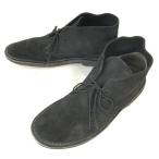  Clarks * блинчики подошва / desert boots / замша натуральная кожа [9/27.5/ чёрный /BLACK] ботинки чукка /Shoes*pWB92-6