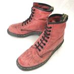 80s-90s/ Англия производства * Dr. Martens /Dr.Martens[24.0-24.5-25.0/ красный серия ] Sune -k type вдавлено ./8 отверстие / короткие сапоги //Vintage*pWB95-5