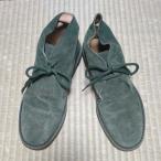  Италия производства STOKTON( stock тонн замша ботинки чукка блинчики подошва desert boots размер 42 26.5-27.0 оливковый зеленый *XRA1