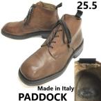  Италия производства /Vintage*PADDOCK/padok* -слойный толщина натуральная кожа / лодыжка / ботинки чукка [25.5/ каблук повышать /brown/ чай ]Leather/Boots/shoes*sWB104-05