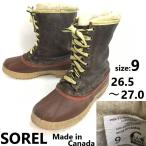  Canada производства /Vintage*SOREL/soreru* натуральная кожа использование / высококлассный боты [9/27.0/ чай ] внутренний ботинки имеется /winter/Boots/Shoes*sWB122-6