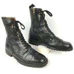  померить замена OK!CESARE PACIOTTI/ che The re Pachi .ti Италия производства Vintage Zip есть средний ботинки size10 27.5-28.0-28.5 степень ( чёрный ).WA175