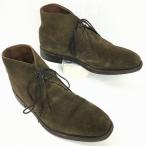 80s-90s?/Vintage*Loake low k ботинки чукка size8 26.5 темно-коричневый / чай /BROWN) замша обработка /men's труба No.WA66