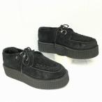 T.U.K size24.5-25.0 UK6 Raver подошва ботинки крипер обувь ( чёрный /BLACK/ черный ) punk контри-рок /men's труба No.WZF-109