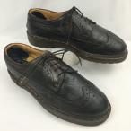  померить замена OK!Dr.Martens/ Dr. Martens Wing chip обувь ботинки темно-коричневый размер 8 26.5-27.0 степень /men's.WZH-14
