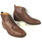 80s-90s?Vintage*TRIDENTS off .sa- короткие сапоги [10/ 27.5-28.0 темно-коричневый ] милитари /service shoes труба No.YA209