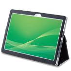 エレコム LAVIE Tab E TE710/KAW ケース カバー 手帳 フラップ レザー 軽量 ハンドホールドベルト付 ブラック TB-