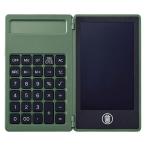 電卓付き電子メモ 4.4インチ オリーブ 【約130×77×15mm】 22658109