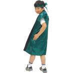 (まとめ)アーテック サテン製はっぴ/法被 〔Sサイズ〕 ロング丈 袖なし ハチマキ付き グリーン(緑) 〔×10セット〕