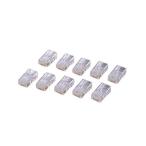 （まとめ） エレコム カテゴリー5E対応 RJ45コネクタ 単線仕様 LD-RJ45T10A 1セット（10個） 〔×10セット〕