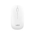 〔2個セット〕lazos Bluetooth5.2＆2.4Gz両用薄型マウス ホワイト L-BTM-W-2P