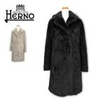 HERNO ヘルノレディース エコファーコート ロング丈 GC000503D 12421 レディース ロング フェイクファー ボア ムートン カラー2色