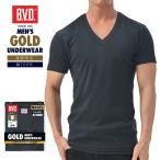 B.V.D. GOLD ограничение COLOR V шея короткий рукав футболка TOUGH NECK хлопок 100% (M/L)GF234 bvd BVD мужской нижнее белье нижнее белье внутренний отметка использование 