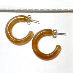 Yahoo! Yahoo!ショッピング(ヤフー ショッピング)シンプル プラ ピアス フープ クリア ブラウン タイダイ