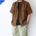 Soundman 柿渋染めリネンオープンカラ