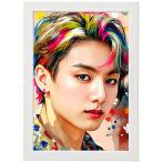 BTS JUNG KOOK John gk искусство постер + рама комплект белый (24X33cm) пуленепробиваемый подросток . van язык .