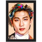 BTS RMa-ru M искусство постер + рама комплект чёрный (24X33cm) пуленепробиваемый подросток . van язык . постер 