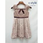 E489 [ не использовался товар ] Shirley Temple Shirley Temple One-piece 130 розовый лента Kids девочка | *