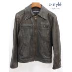 ショッピング比較 N634 [秋冬物][人気] DOLCE & GABBANA ドルチェ&ガッバーナ レザージャケット 44 ブラウン G9341L イタリア製 | G★