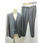 P209 [ популярный ] Paul Smith Paul Smith костюм L серый полоса рисунок 3 деталь 2B PL-ST-75797 | *