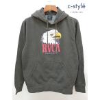 P406 [ не использовался товар ] RVCA Roo ka Parker S серый серия f-ti спортивная фуфайка | *
